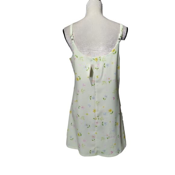 NWT Samii Ryan BSR x Care Bears Sz M Sweetness Green Slip Dress Floral - Picture 10 of 10